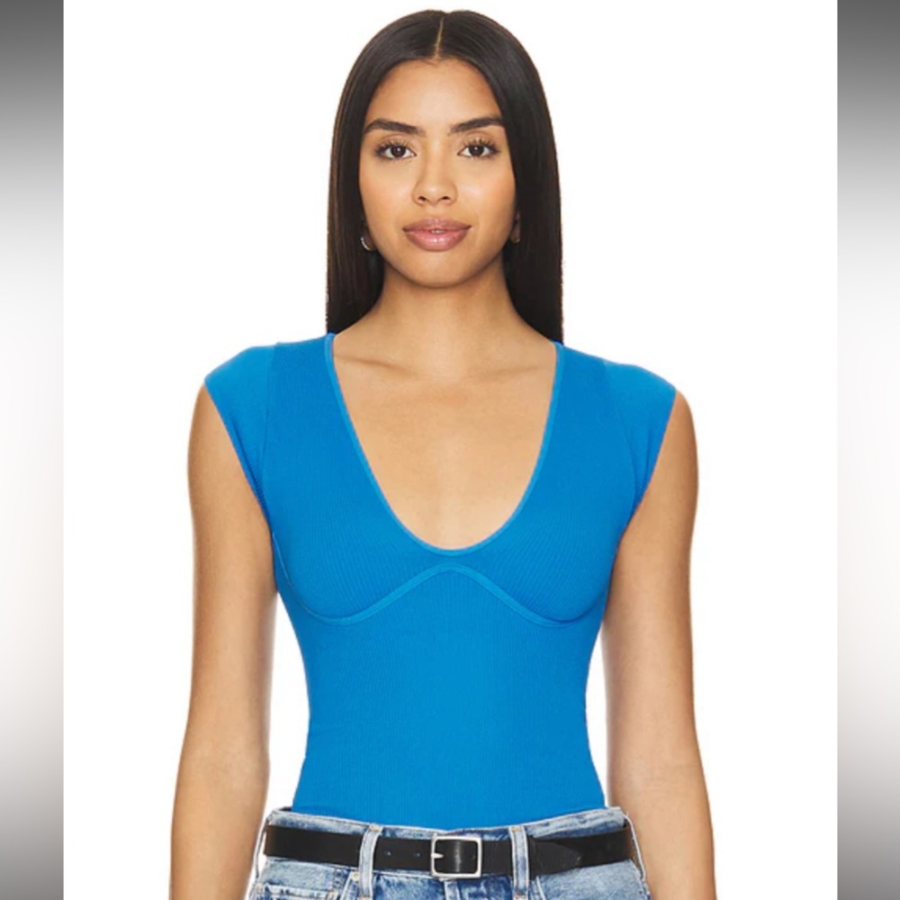 Free People Blue Bodysuit